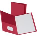 Business Source Letter Recycled Pocket Folder 8 1/2" x 11" - 100 Sheets Capacity - 3 x Prong Fastener(s) - 1/2" Fastener Capacity - 2 Inside Front & Back Pocket(s) - Leatherette - Red - 35{71f11aac2075d051210c18c18edfb1417a89cbd94af8c67cc71d254b66f93894} Recycled - 25 / Box (BSN78510)