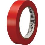3M General-Purpose Vinyl Tape 764 36 yd Length x 1" Width x 5 mil Thickness - Red - Rubber - 4 mil - Polyvinyl Chloride (PVC) Backing - 1 Roll (764136RED)
