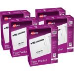 Avery® Letter Pocket Folder 8 1/2" x 11" - 40 Sheets Capacity - 2 Internal Pocket(s) - Embossed Paper - White - Embossed - 25/Box - 5 / Carton (47991CT)