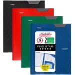 Mead Pocket Folder 3 x Prong Fastener(s) - 2 Pocket(s) - Assorted - 4 / Pack (38048)