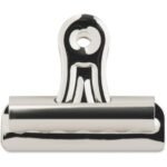 Business Source Bulldog Grip Clips No. 2 - 2.3" Width - for Paper - Heavy Duty - Silver - 36 / Box (BSN58501)