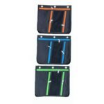 CLI Triple-pocket Pencil Pouches 11" Height x 9.5" Width - Ring Binder - Multi - Nylon - 24 / Display Box (76395ST)