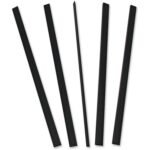 C-Line Binding Bars Only 11" Height x 0.1" Width x 11" Length - 0.12" Maximum Capacity - Black - 100 / Box (34551)