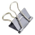 Officemate EZ Binder Clips, (25) Small (0.75"), (25) Medium (1.25"), (5) Large (2"), Gray, 55/Pack (99260)
