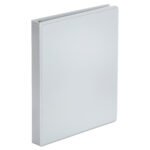 Universal Economy Round Ring View Binder, 3 Rings, 1" Capacity, 11 x 8.5, White (UNV20962)