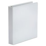 Universal Economy Round Ring View Binder, 3 Rings, 1.5" Capacity, 11 x 8.5, White (UNV20972)