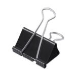Universal Binder Clip Zip-Seal Bag Value Pack, Large, Black/Silver, 36/Pack (UNV10220VP)