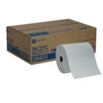 Pacific Blue® Nonperforated Paper Towels, White, 1-Ply, 800-ft., 6 Rolls (26601)