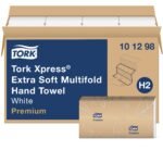Tork Xpress Extra Soft Multifold Towel, 2-Ply, 9.12 x 12.8, White, 94 Towels/Pack,16 Packs/Carton (101298)